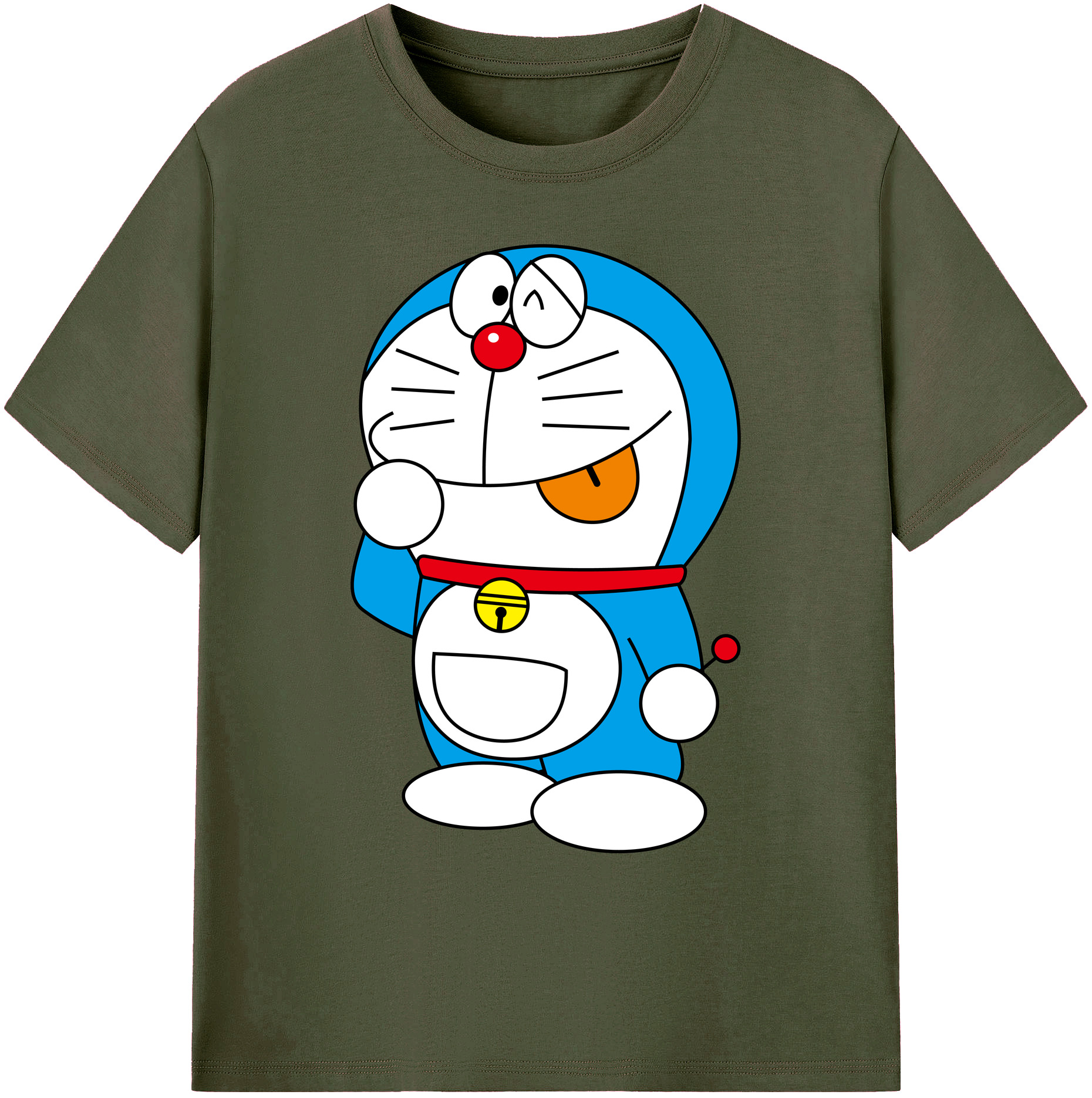 （画像用） ドラえもん Doraemon 綿100％ メンズ半袖Tシャツ｜肌触りやわらか＆通気性